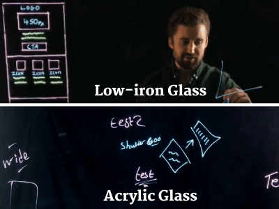 lightboard video glass demonstration